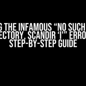 Solving the Infamous “No Such File or Directory, Scandir ‘i'” Error: A Step-by-Step Guide