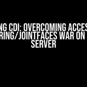 Unlocking CDI: Overcoming Access Issues with Spring/Jointfaces WAR on Wildfly Server